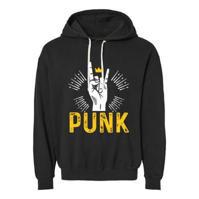 Punk Punk Rock Music Rocker Punker Garment-Dyed Fleece Hoodie