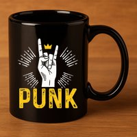 Punk Punk Rock Music Rocker Punker 11oz C Handle Ceramic Mug