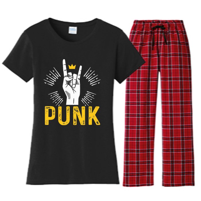 Punk Punk Rock Music Rocker Punker Women's Flannel Pajama Set