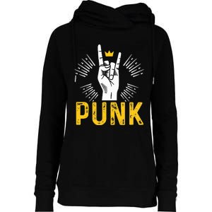 Punk Punk Rock Music Rocker Punker Womens Funnel Neck Pullover Hood