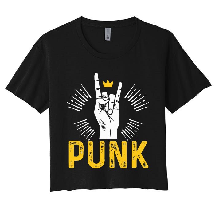 Punk Punk Rock Music Rocker Punker Women's Crop Top Tee