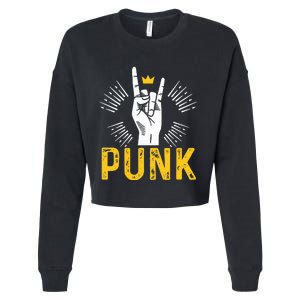 Punk Punk Rock Music Rocker Punker Cropped Pullover Crew