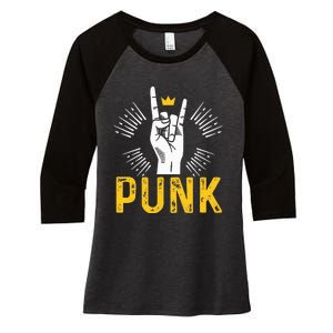 Punk Punk Rock Music Rocker Punker Women's Tri-Blend 3/4-Sleeve Raglan Shirt