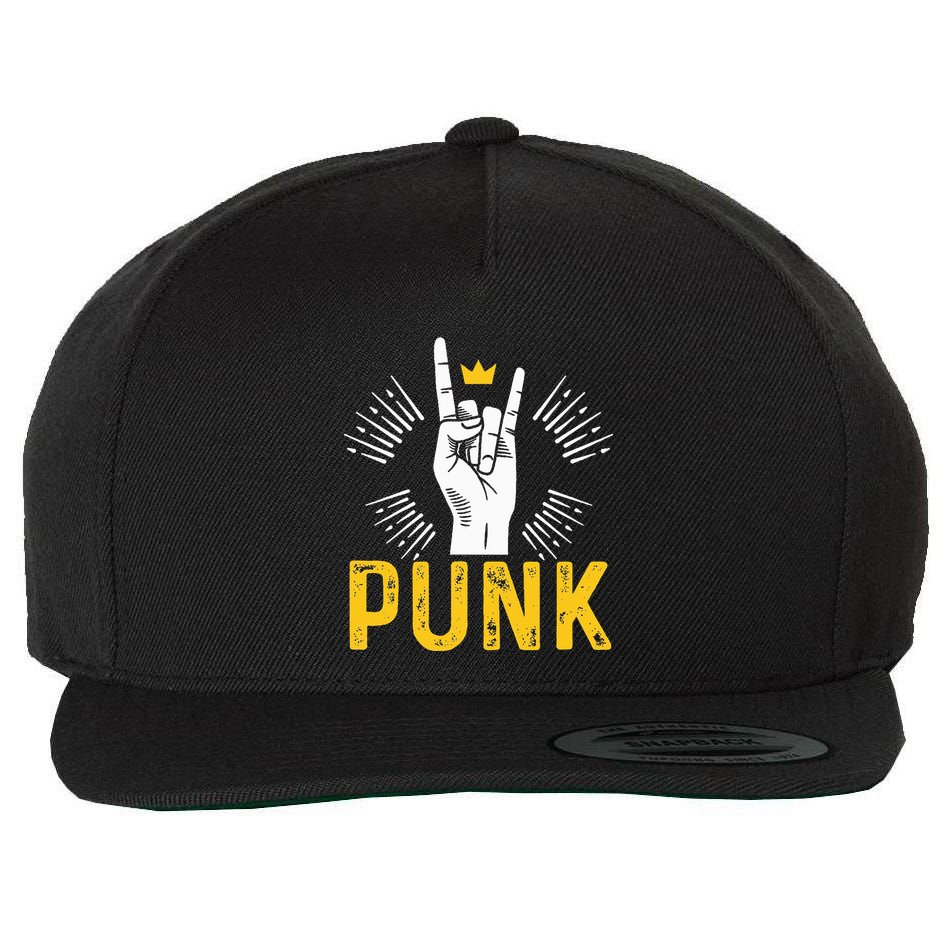 Punk Punk Rock Music Rocker Punker Wool Snapback Cap