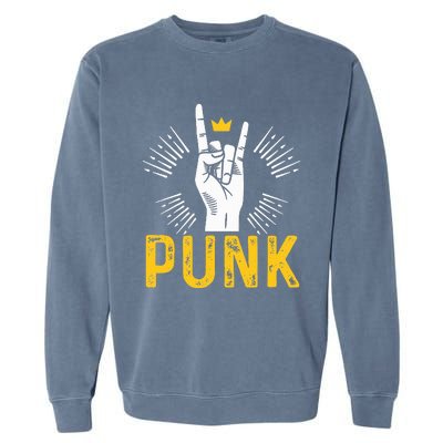 Punk Punk Rock Music Rocker Punker Garment-Dyed Sweatshirt