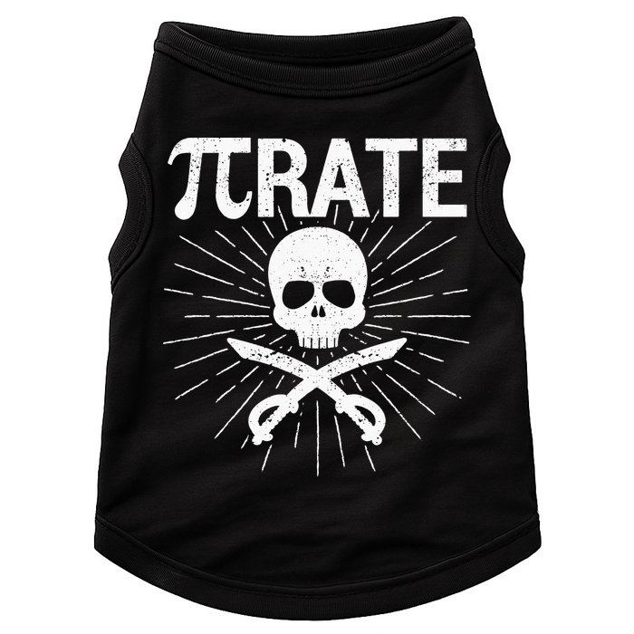 Pirate Pi Rate Pi Day Math Pirates Mathematician Nerd Geek Doggie Tank