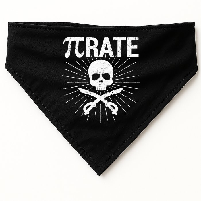 Pirate Pi Rate Pi Day Math Pirates Mathematician Nerd Geek USA-Made Doggie Bandana