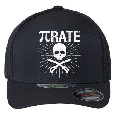 Pirate Pi Rate Pi Day Math Pirates Mathematician Nerd Geek Flexfit Unipanel Trucker Cap