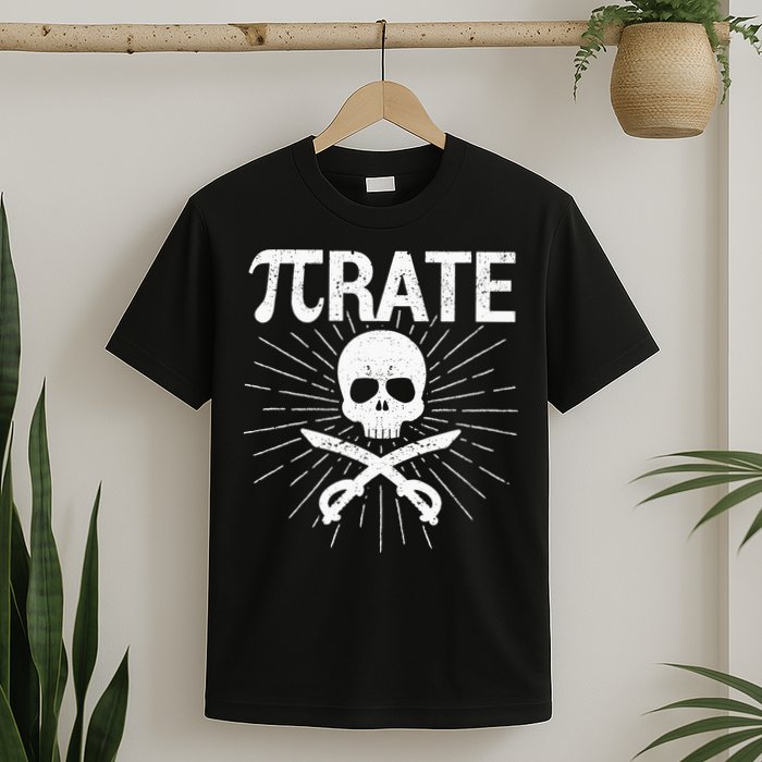 Pirate Pi Rate Pi Day Math Pirates Mathematician Nerd Geek T-Shirt
