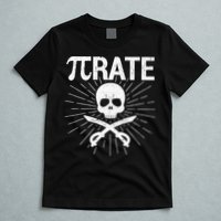 Pirate Pi Rate Pi Day Math Pirates Mathematician Nerd Geek T-Shirt