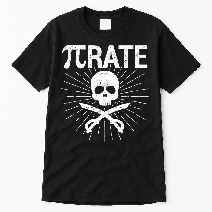 Pirate Pi Rate Pi Day Math Pirates Mathematician Nerd Geek Tall T-Shirt