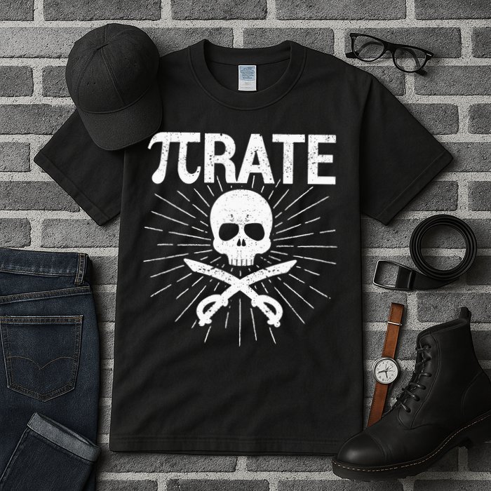Pirate Pi Rate Pi Day Math Pirates Mathematician Nerd Geek Tall T-Shirt