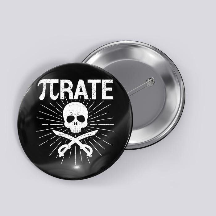 Pirate Pi Rate Pi Day Math Pirates Mathematician Nerd Geek Button