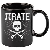 Pirate Pi Rate Pi Day Math Pirates Mathematician Nerd Geek 11oz C Handle Ceramic Mug