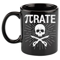 Pirate Pi Rate Pi Day Math Pirates Mathematician Nerd Geek 11oz C Handle Ceramic Mug
