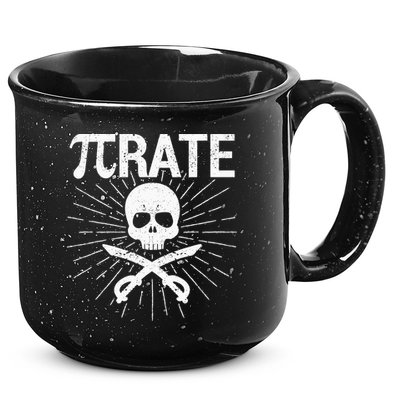 Pirate Pi Rate Pi Day Math Pirates Mathematician Nerd Geek 15oz Campfire Ceramic Mug
