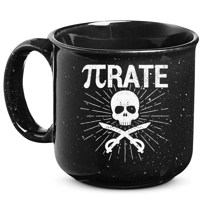 Pirate Pi Rate Pi Day Math Pirates Mathematician Nerd Geek 15oz Campfire Ceramic Mug