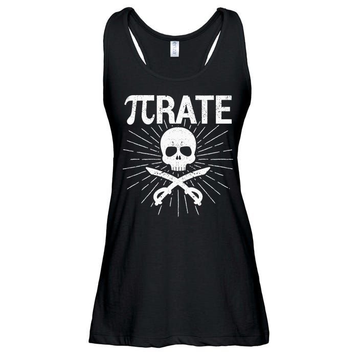 Pirate Pi Rate Pi Day Math Pirates Mathematician Nerd Geek Ladies Essential Flowy Tank
