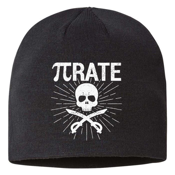 Pirate Pi Rate Pi Day Math Pirates Mathematician Nerd Geek Sustainable Beanie