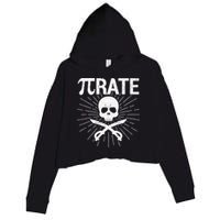 Pirate Pi Rate Pi Day Math Pirates Mathematician Nerd Geek Crop Fleece Hoodie