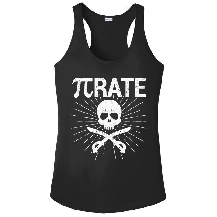 Pirate Pi Rate Pi Day Math Pirates Mathematician Nerd Geek Ladies PosiCharge Competitor Racerback Tank
