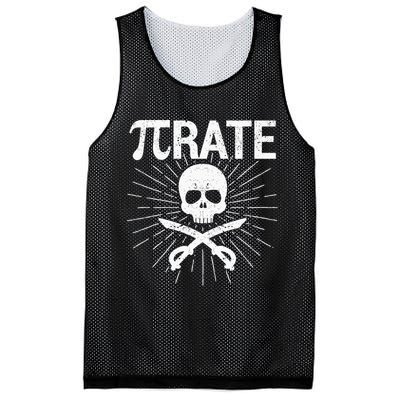 Pirate Pi Rate Pi Day Math Pirates Mathematician Nerd Geek Mesh Reversible Basketball Jersey Tank