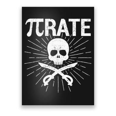 Pirate Pi Rate Pi Day Math Pirates Mathematician Nerd Geek Poster
