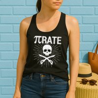 Pirate Pi Rate Pi Day Math Pirates Mathematician Nerd Geek Womens Tank Top