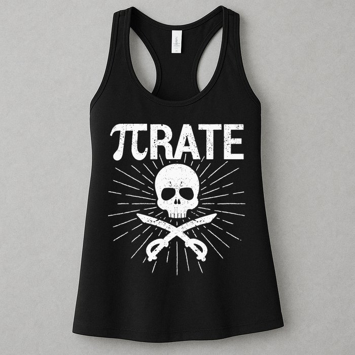 Pirate Pi Rate Pi Day Math Pirates Mathematician Nerd Geek Womens Tank Top