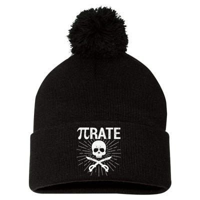 Pirate Pi Rate Pi Day Math Pirates Mathematician Nerd Geek Pom Pom 12in Knit Beanie