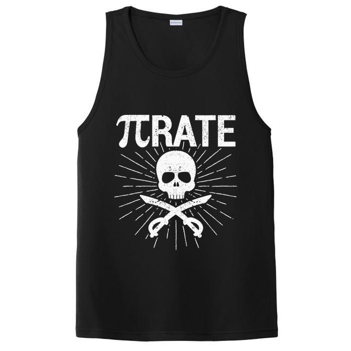 Pirate Pi Rate Pi Day Math Pirates Mathematician Nerd Geek PosiCharge Competitor Tank