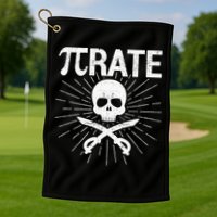 Pirate Pi Rate Pi Day Math Pirates Mathematician Nerd Geek Golf Towel