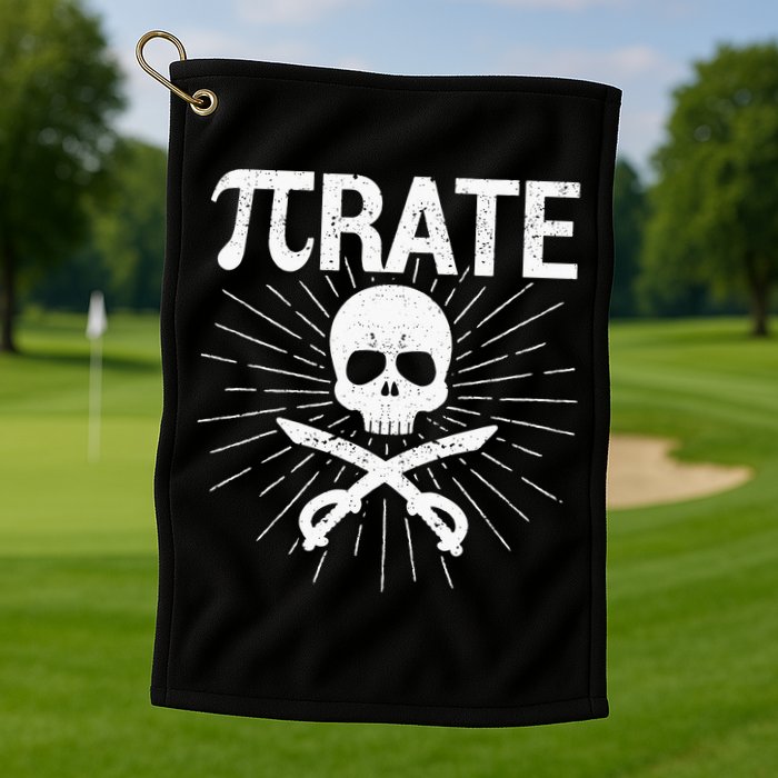 Pirate Pi Rate Pi Day Math Pirates Mathematician Nerd Geek Golf Towel