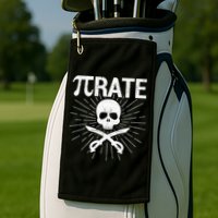 Pirate Pi Rate Pi Day Math Pirates Mathematician Nerd Geek Golf Towel