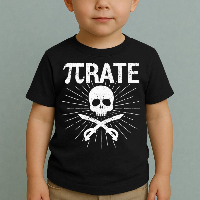 Pirate Pi Rate Pi Day Math Pirates Mathematician Nerd Geek Toddler T-Shirt