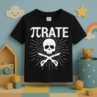 Pirate Pi Rate Pi Day Math Pirates Mathematician Nerd Geek Toddler T-Shirt