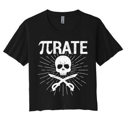 Pirate Pi Rate Pi Day Math Pirates Mathematician Nerd Geek Crop Top
