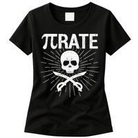 Pirate Pi Rate Pi Day Math Pirates Mathematician Nerd Geek Womens T-Shirt