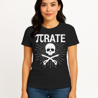 Pirate Pi Rate Pi Day Math Pirates Mathematician Nerd Geek Womens T-Shirt