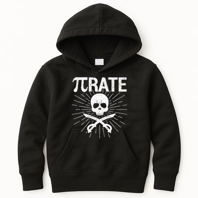 Pirate Pi Rate Pi Day Math Pirates Mathematician Nerd Geek Kids Hoodie