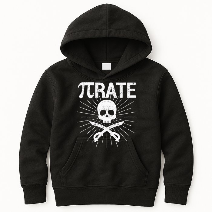 Pirate Pi Rate Pi Day Math Pirates Mathematician Nerd Geek Kids Hoodie