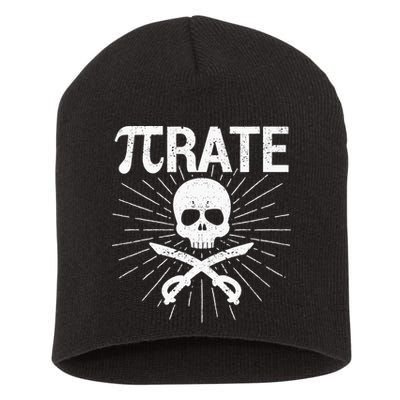 Pirate Pi Rate Pi Day Math Pirates Mathematician Nerd Geek Short Acrylic Beanie