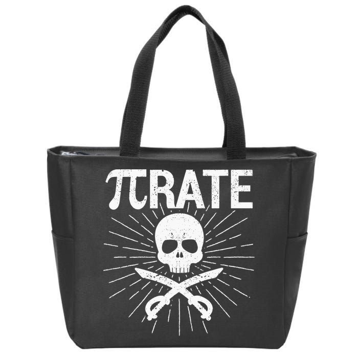 Pirate Pi Rate Pi Day Math Pirates Mathematician Nerd Geek Zip Tote Bag
