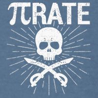 Pirate Pi Rate Pi Day Math Pirates Mathematician Nerd Geek Garment-Dyed Sweatshirt