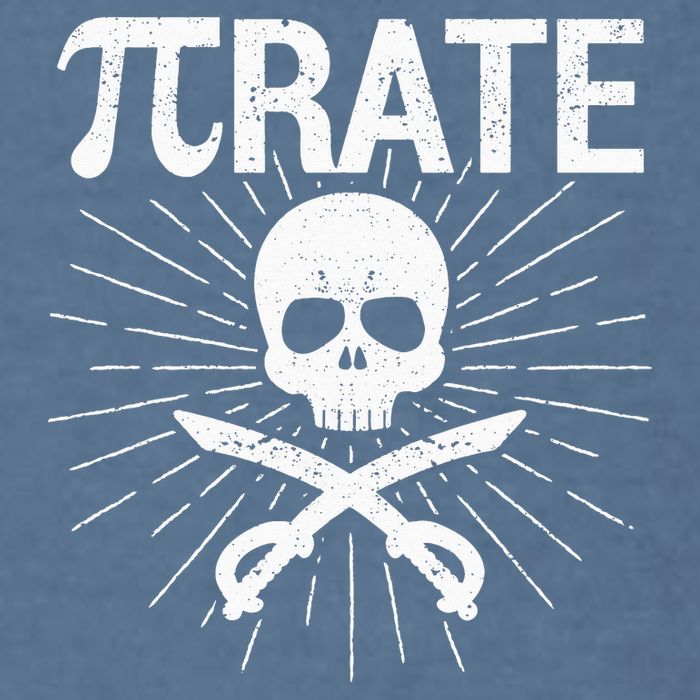 Pirate Pi Rate Pi Day Math Pirates Mathematician Nerd Geek Garment-Dyed Sweatshirt