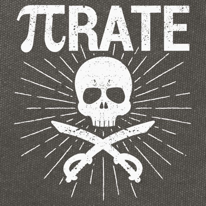 Pirate Pi Rate Pi Day Math Pirates Mathematician Nerd Geek Cotton Canvas Backpack