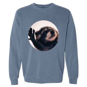 Pedro Pedro Racoon Dance Popular Internet Meme Racoon Day Garment-Dyed Sweatshirt