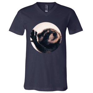 Pedro Pedro Racoon Dance Popular Internet Meme Racoon Day V-Neck T-Shirt