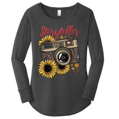 Photographer Photography Storyteller Camera Gift Women's Perfect Tri Tunic Long Sleeve Shirt