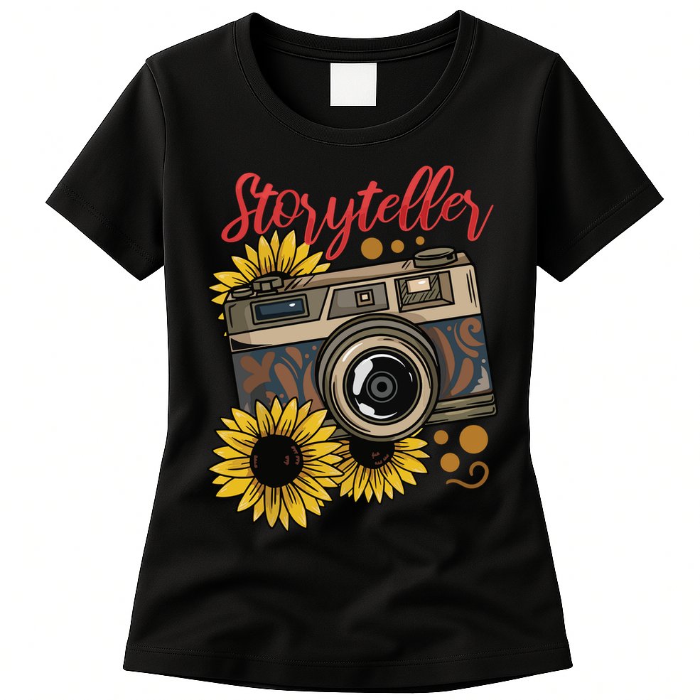 Photographer Photography Storyteller Camera Gift Womens T-Shirt